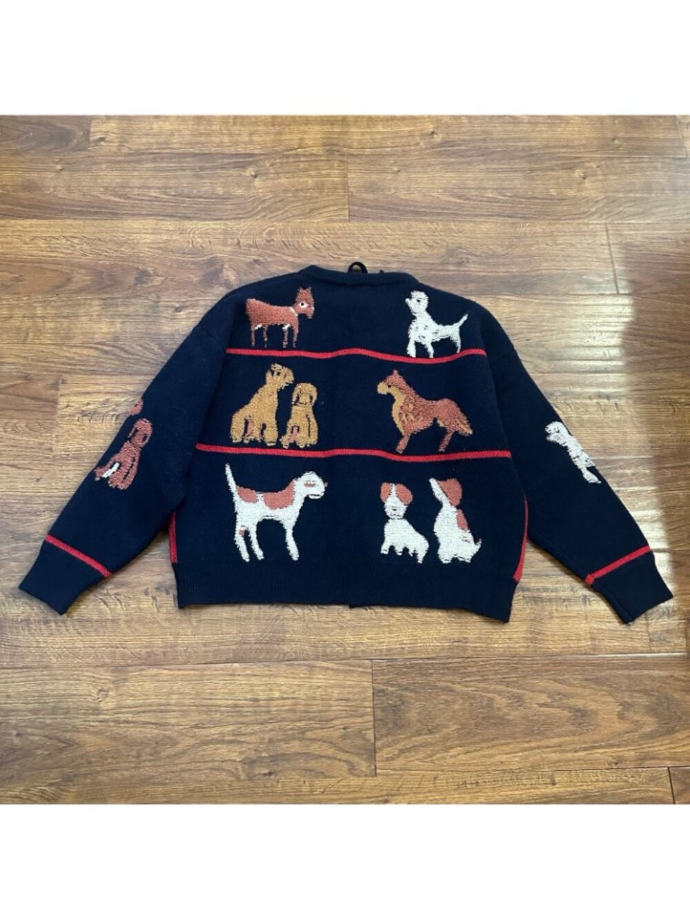Anthropologie Maeve Dogs Tie-Front Cardigan Sweater - Picture 8 of 10